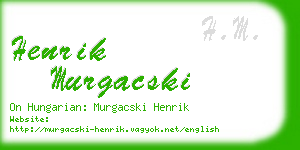 henrik murgacski business card